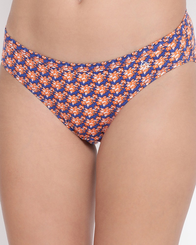 Low Waist Floral Print Bikini Panty in Multicolour