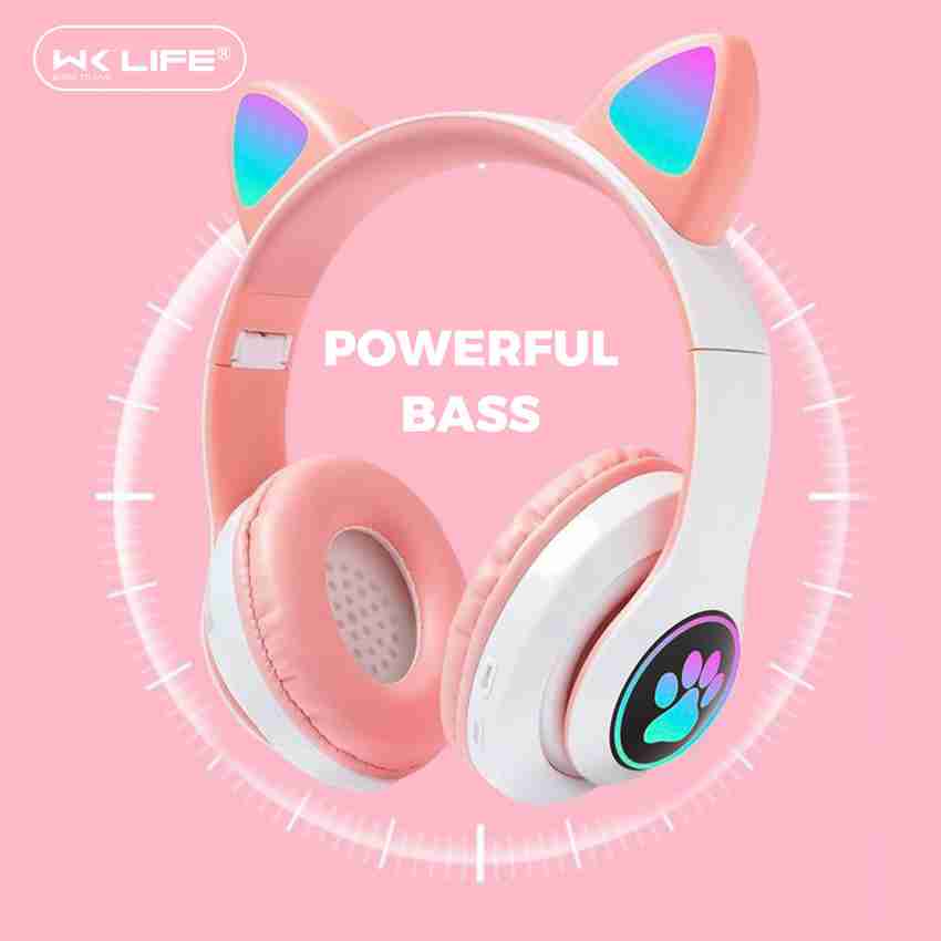 Pink wireless over ear headphones sales