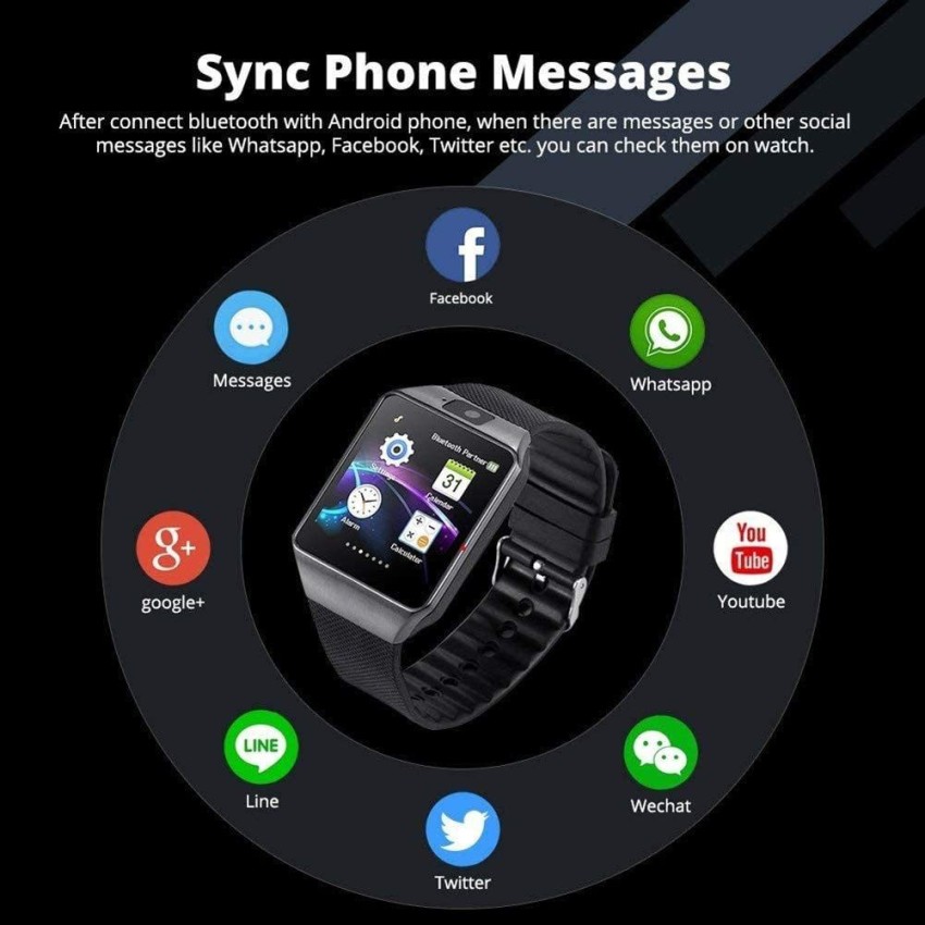 New dz09 smartwatch whatsapp & 2024 facebook price