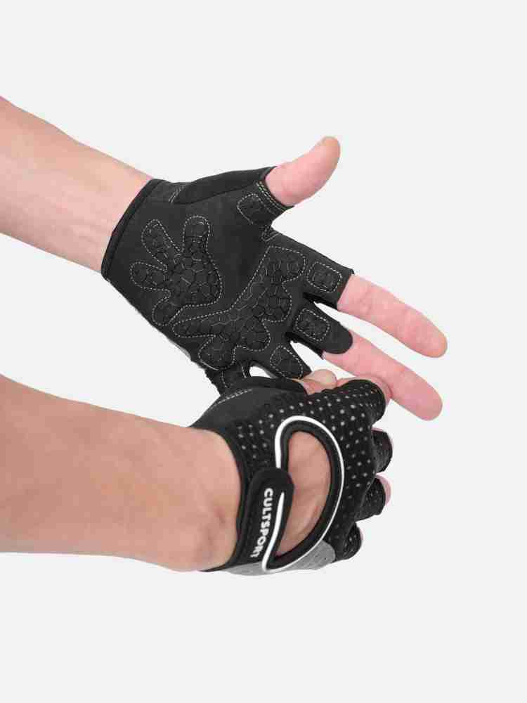  Workout Gloves Gym Gloves For Men/Women, 3MM Gel Pad 3/4  Finger Weight Lifting Gloves Fitness Gloves For Powerlifting,Exercise, Fitness,Training Black-L