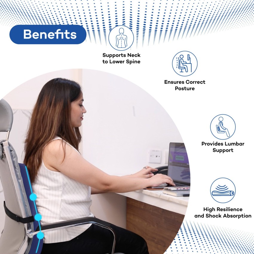 Adjustable Lumbar Back Support Pillow Posture Corrector Cushion For Office  Chair