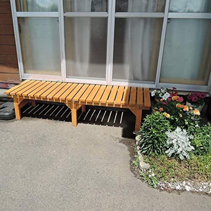 Takasho Indoor Outdoor Wooden Seat Bench for Home Garden Patio Terrace of Natural Wood Solid Wood 4 Seater Price in India Buy Takasho Indoor Outdoor Wooden Seat Bench for Home Garden
