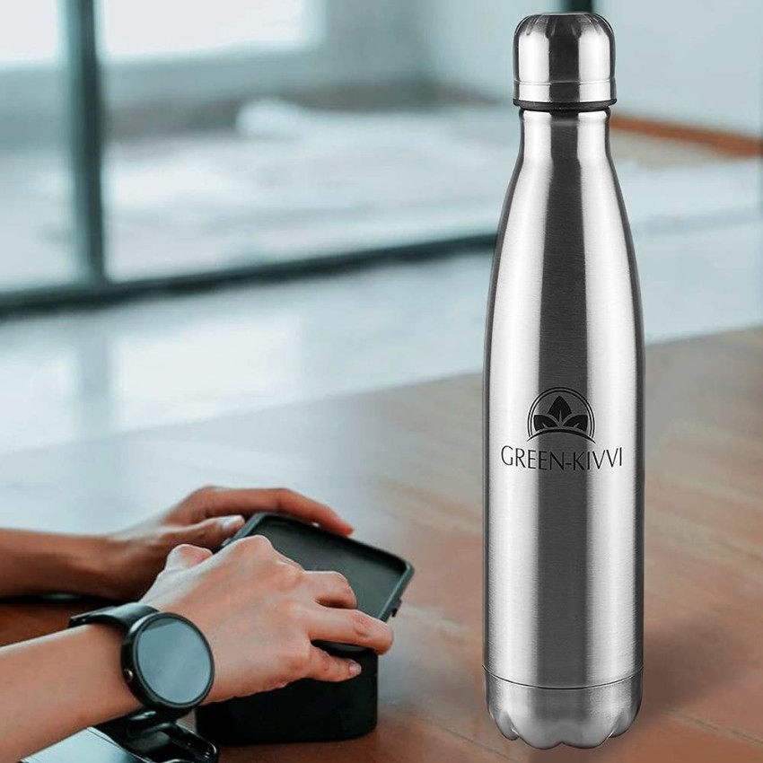 Green Kivvi Stainless Steel Vacuum Thermos Flask Water Bottle 1000