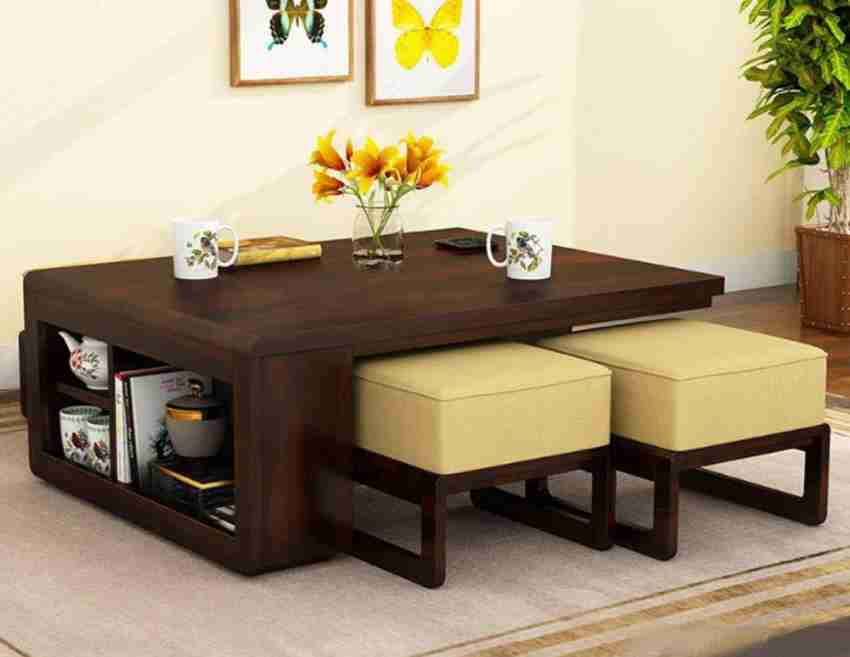 Balaji Furniture Center table with stools Coffee table with 4