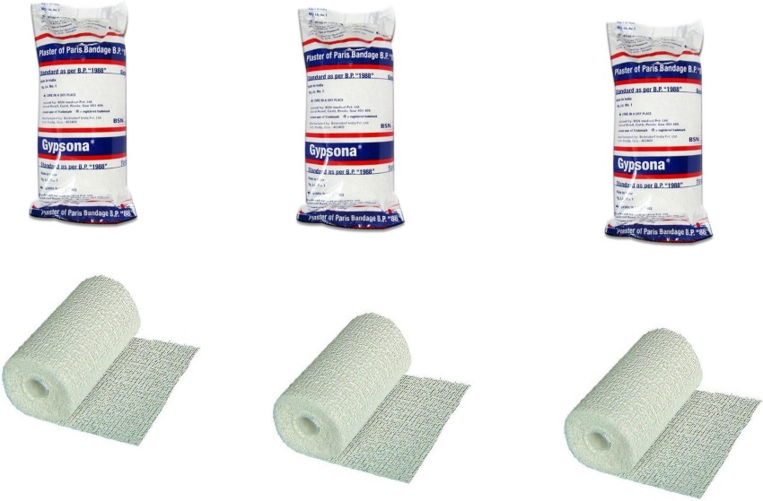 BSN Medical Gypsona Plaster Of Paris Bandage 4 10Cm*2.7Mt(Pack Of 3) Crepe  Bandage Price in India - Buy BSN Medical Gypsona Plaster Of Paris Bandage  4 10Cm*2.7Mt(Pack Of 3) Crepe Bandage online