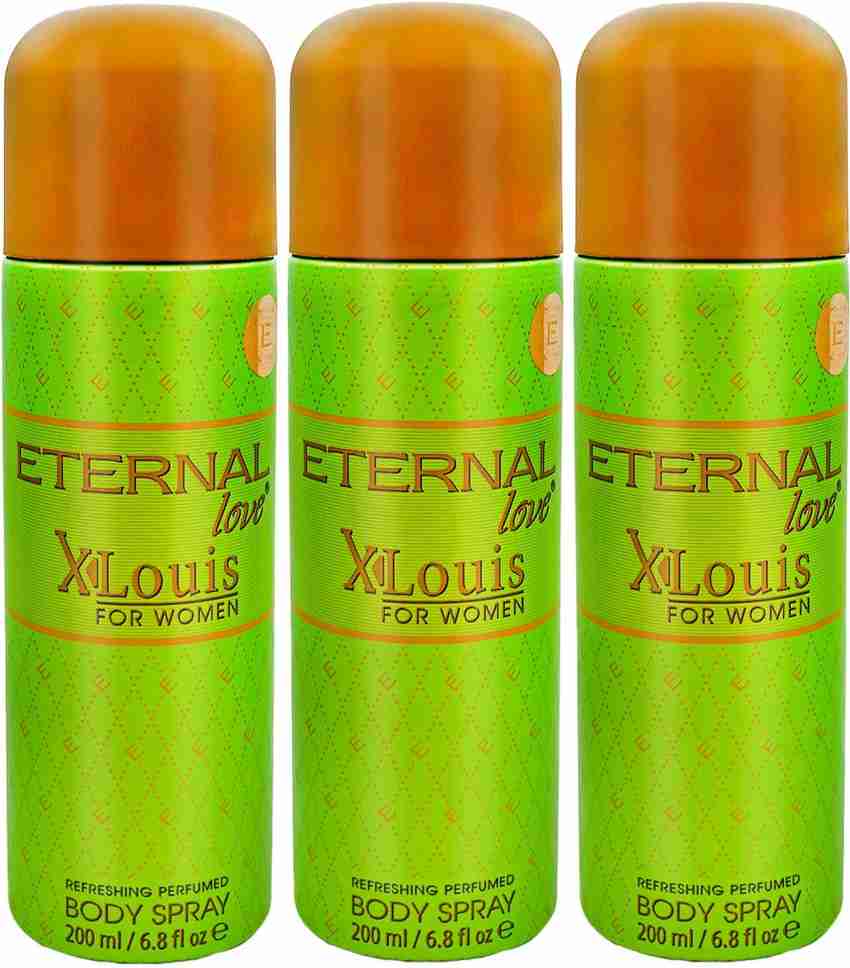Eternal Love Love Body Spray Xlouis Women 200ml each Pack of 3