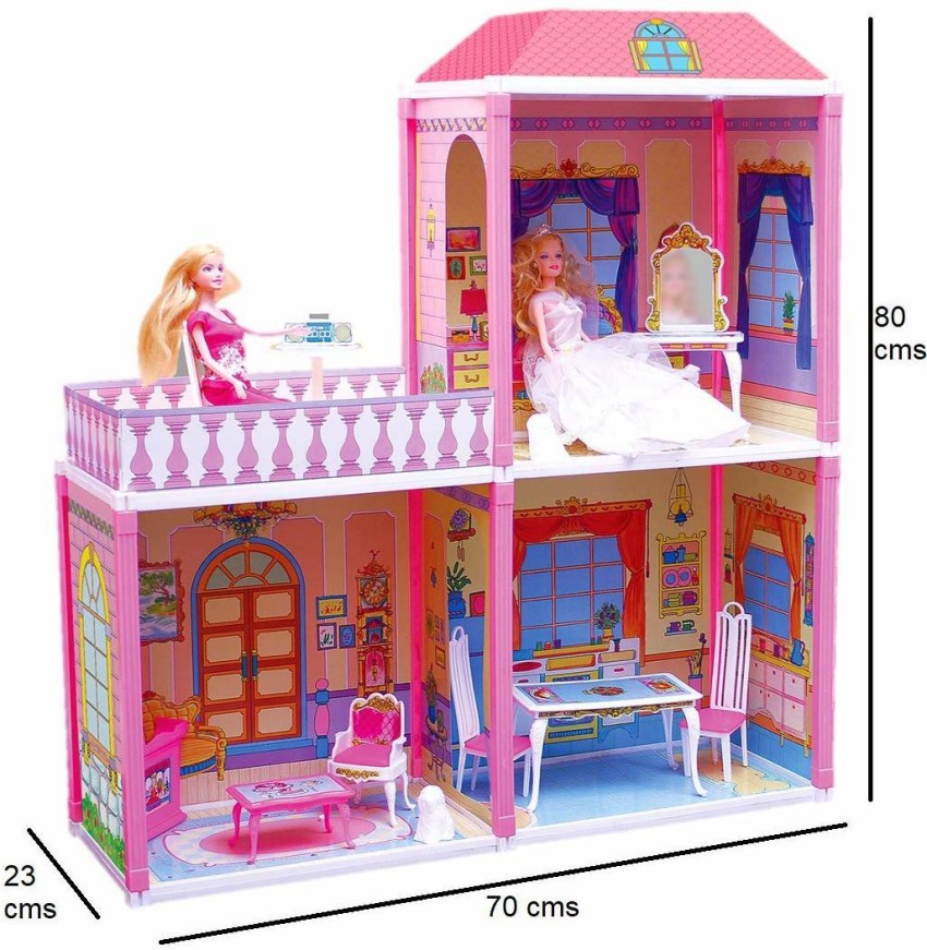 zokato My Pretty Doll House Princess Doll House Doll Play Set with  Furniture, 110 Pcs. - My Pretty Doll House Princess Doll House Doll Play  Set with Furniture