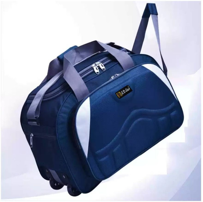 SD Star Expandable Heavy Duty Branded Quality Duffel Luggage Travel Bag MN S D STR 02 Duffel With Wheels Strolley Blue Price in India Flipkart