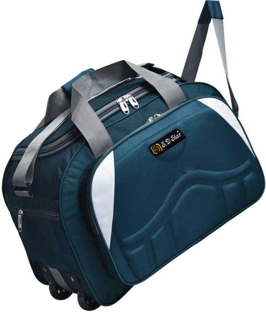 SD Star Expandable Heavy Duty Branded Quality Duffel Luggage Travel Bag MN S D STR 03 Duffel With Wheels Strolley Blue Price in India Flipkart
