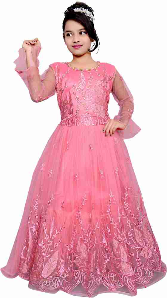 Vivek Blue Beautiful Princess Party Wear Dress For Girls