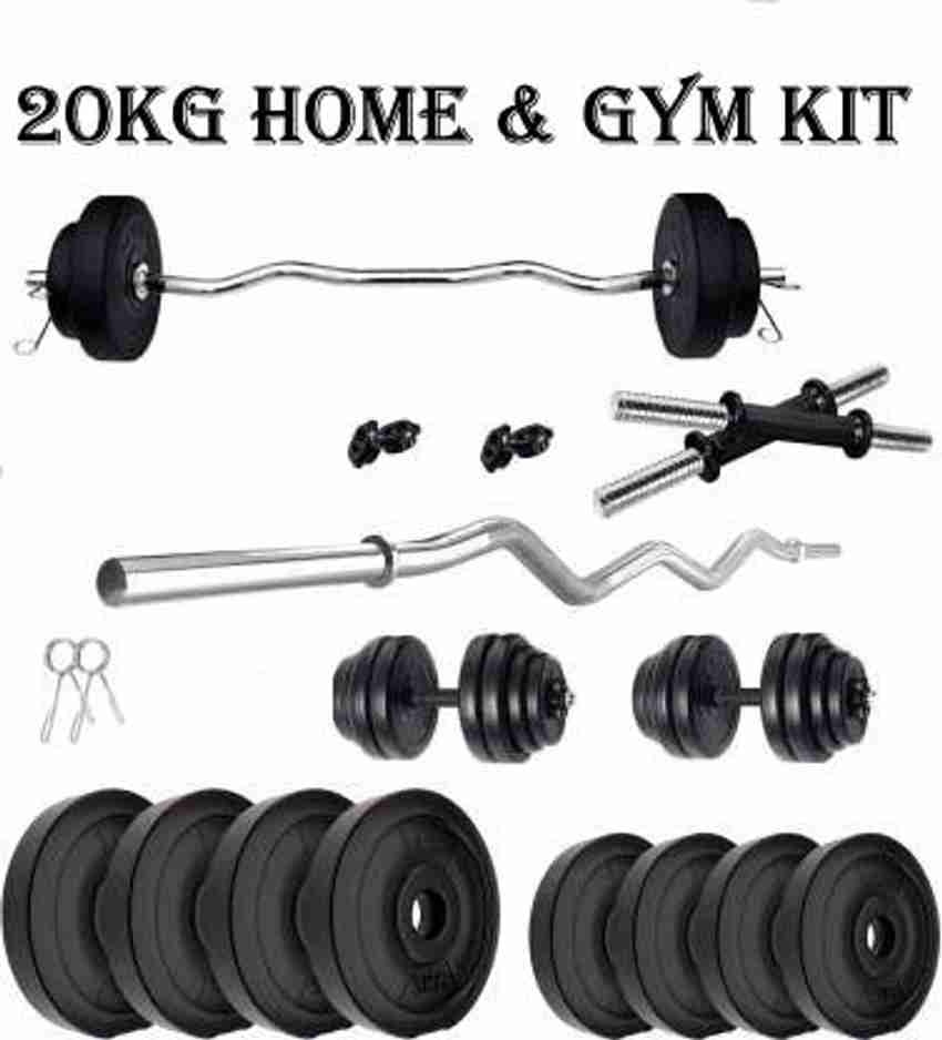 Rivia 20 kg 20 Kg Home Gym set with Curl Rod Home Gym Combo Price in India Buy Rivia 20 kg 20 Kg Home Gym set with Curl Rod Home Gym