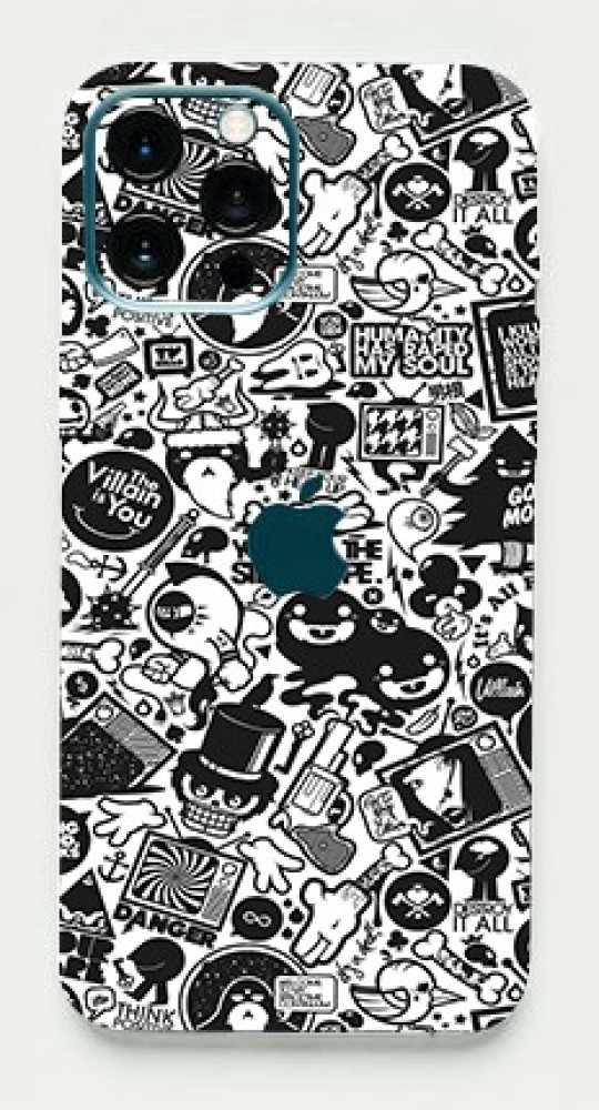 CLAXA Doodle Art Apple iPhone 12 Pro Max Back Skin Guard Doodle