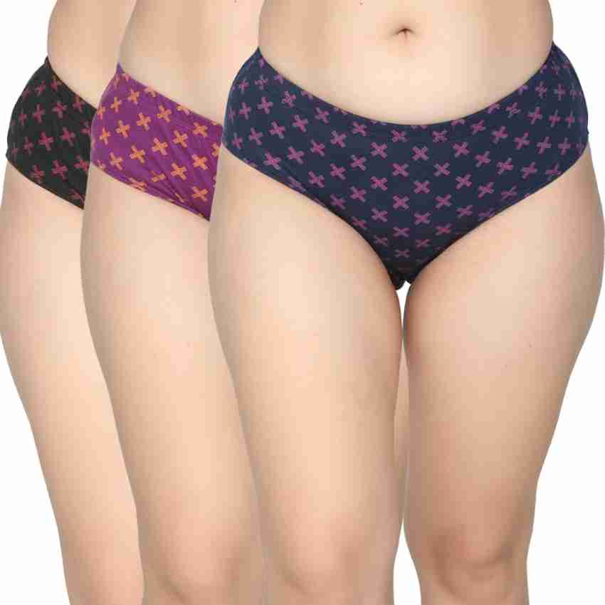 Buy Kalyani Mid Rise Hipster Panties Pack of 3, Panties for Women Combo  Pack, Size - 2XL
