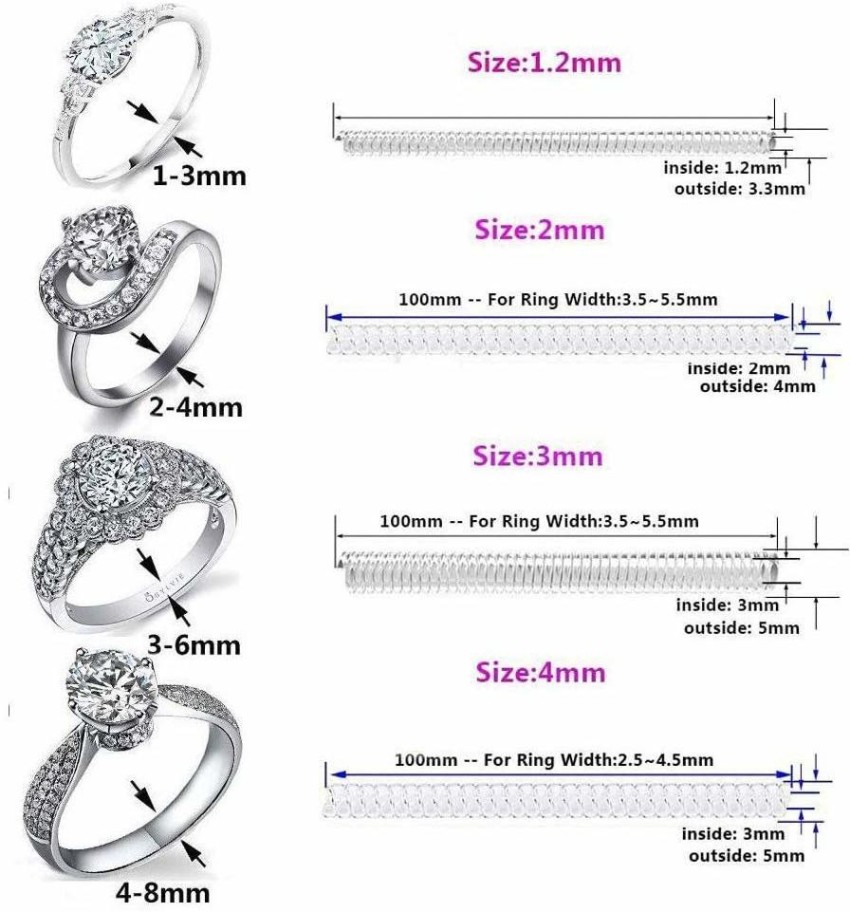 ANZAILALA Ring Size Adjuster for Loose Rings - 4 Sizes Ring Sizer