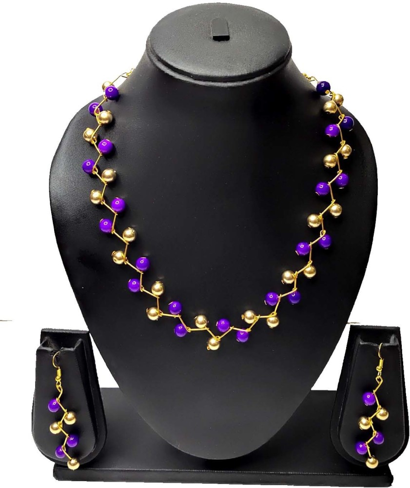 purple crystal necklace - urban junky's collections of jewellery