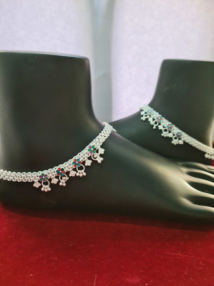 Flipkart on sale silver anklets