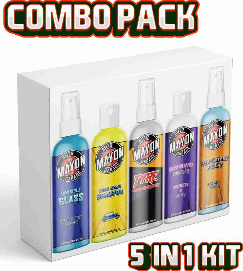 Kangaroo® Car Care Kit (Car Polish + Dashboard Polish + Scratch Remover +  Chrome Metal