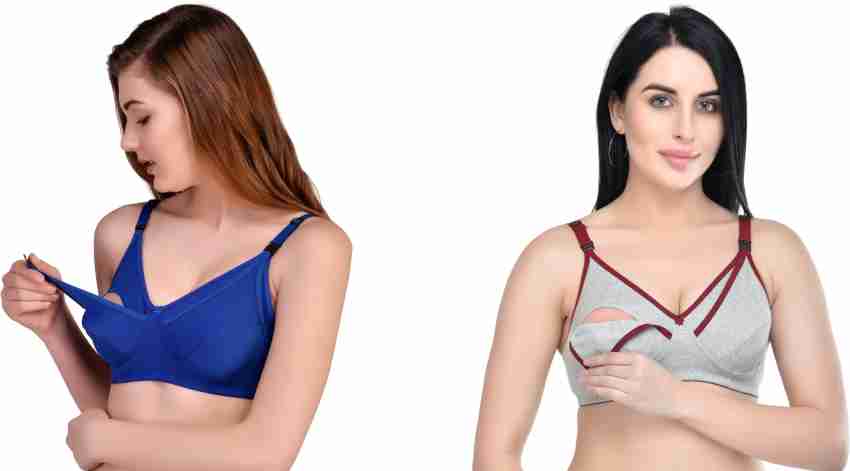 the stylers Feeding/Maternity/Nursing Bra, Pack 0f 2 Multi Color (Size:- 32  to 44 in C-Cup) Women Maternity/Nursing Non Padded Bra - Buy the stylers  Feeding/Maternity/Nursing Bra, Pack 0f 2 Multi Color (Size: