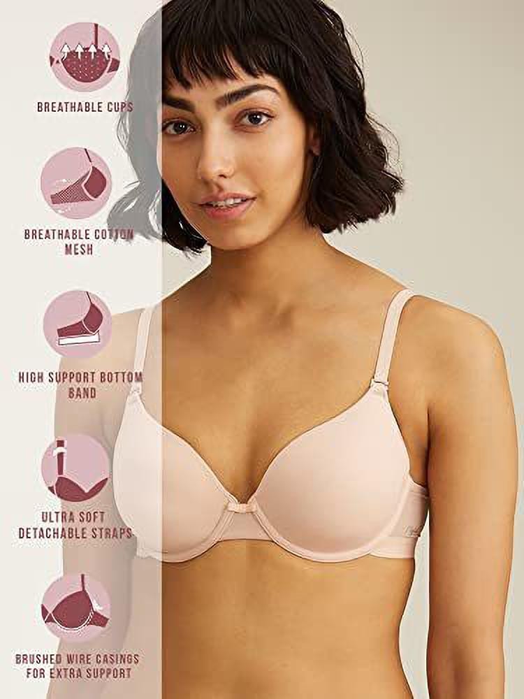 Nykd Breathe Cotton T-shirt Bra - Padded, Wired, 3/4th Coverage