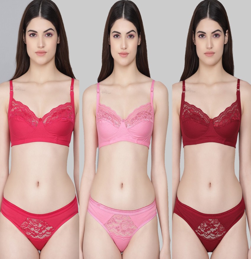 Buy KERYSSON Bra and Panty Lingerie Set (30, Multicolor 2) at