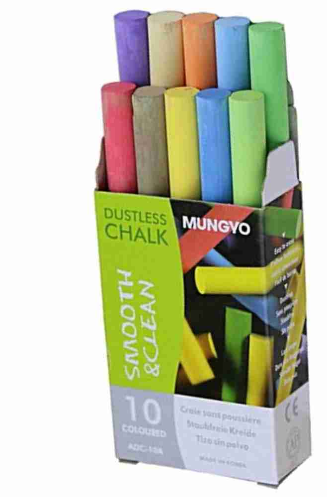Oddy White & Color Dustless Blackboard Chalk (Pack of 2, WHITE - 50 pcs +  COLOR - 50 pcs) black board Dustless WHITE & COLOR Chalks (50+50 pcs) Price  in India 