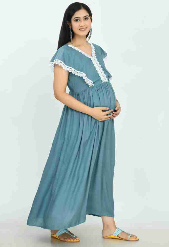 Buy Blue & Beige Dresses & Jumpsuits for Women by MAMMA'S MATERNITY Online