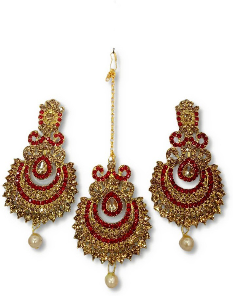 Earrings with maang tikka flipkart discount