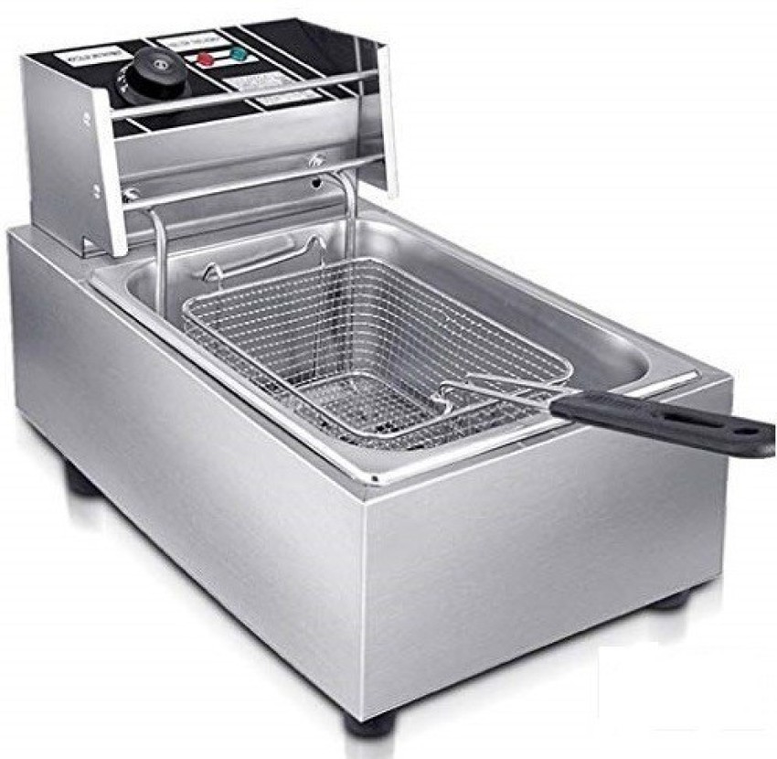 FROTH & FLAVOR Electric Deep Fryer 2500 Watt, 6 Litre, Colour SILVER, Lid  Cover