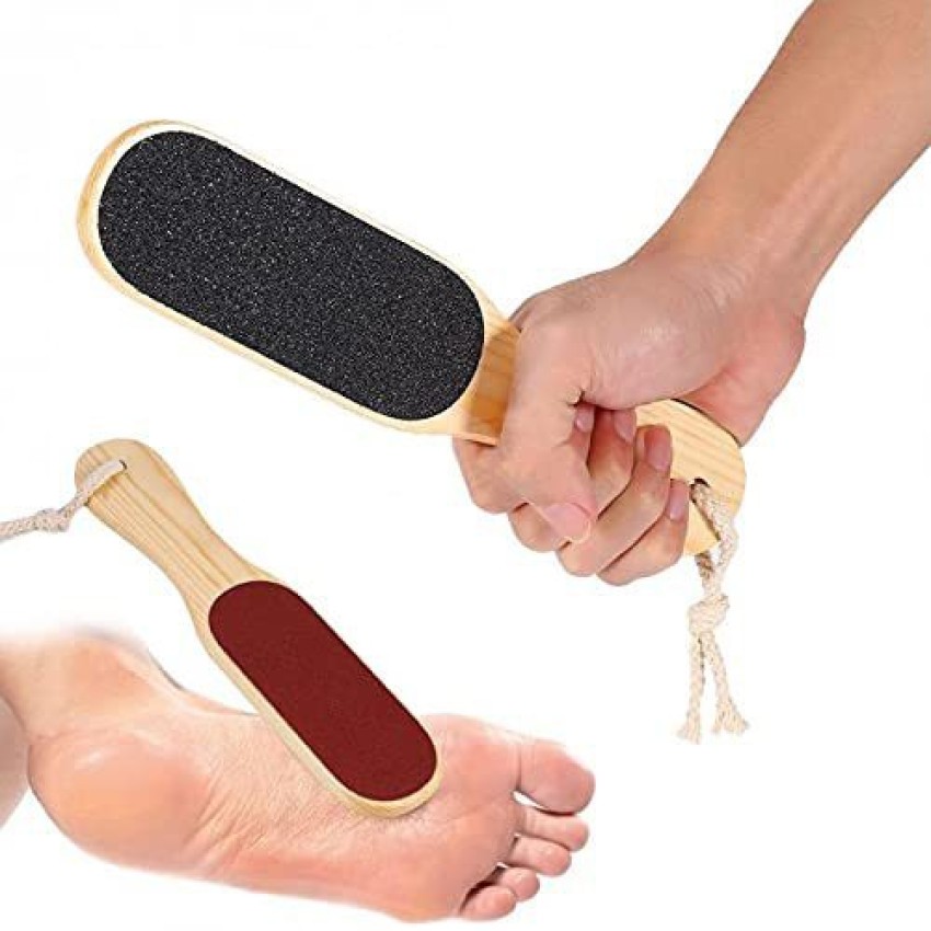 2 Pieces Foot File Callus Remover Heel Grater Wooden Handle Foot Scrubber  Pedicure File Foot Filer for Dead Skin Professional