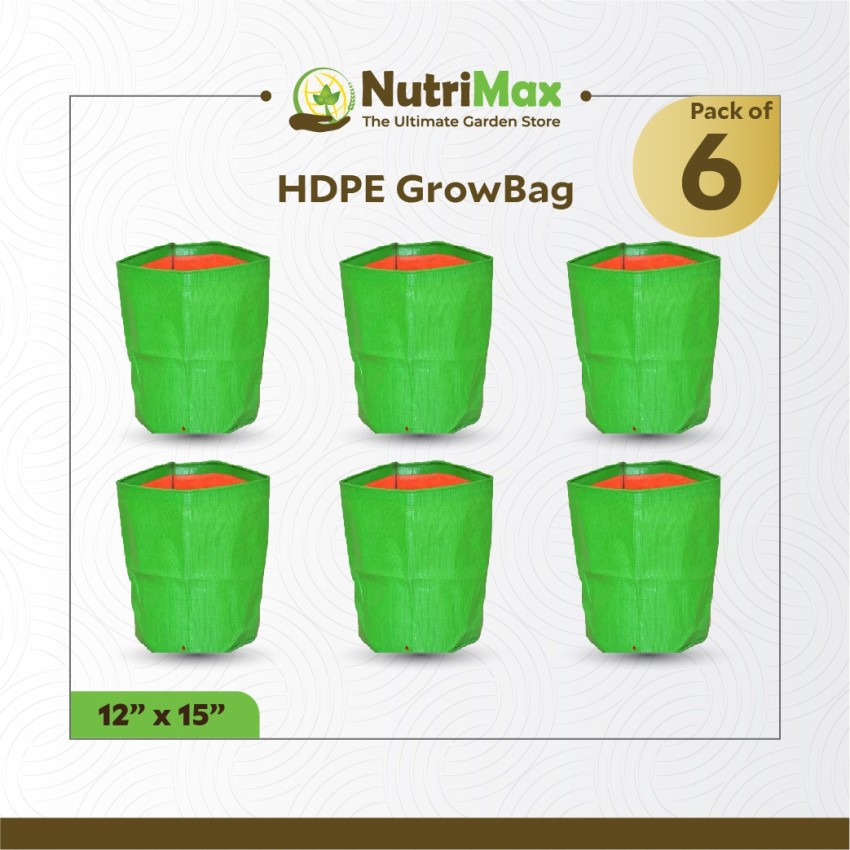 Buy PLANT CARE 12 x 12 inch Hdpe Gardening Grow Bag Nursery Cover Green  Bags Indoor Outdoor Grow Containers For Vegetables Fruits Flowers With  Quantity Of 8 Grow Bag Online at Best