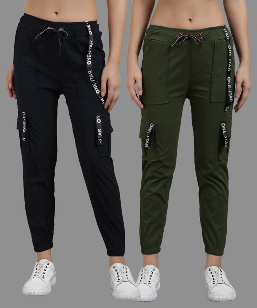 Trackpants: Shop Women Light Grey::Navy Blue Cotton Trackpants Online |  Cliths