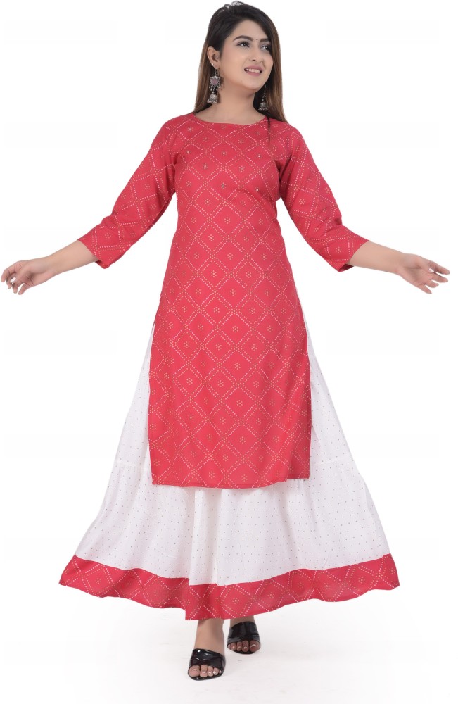 Long kurti hot sale skirt dress