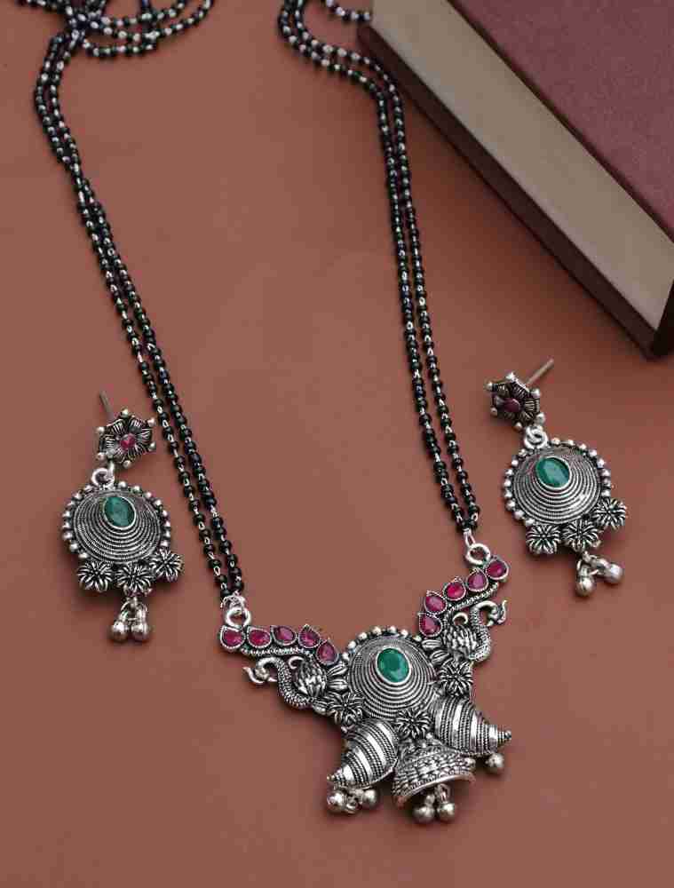 Oxidised silver deals mangalsutra online