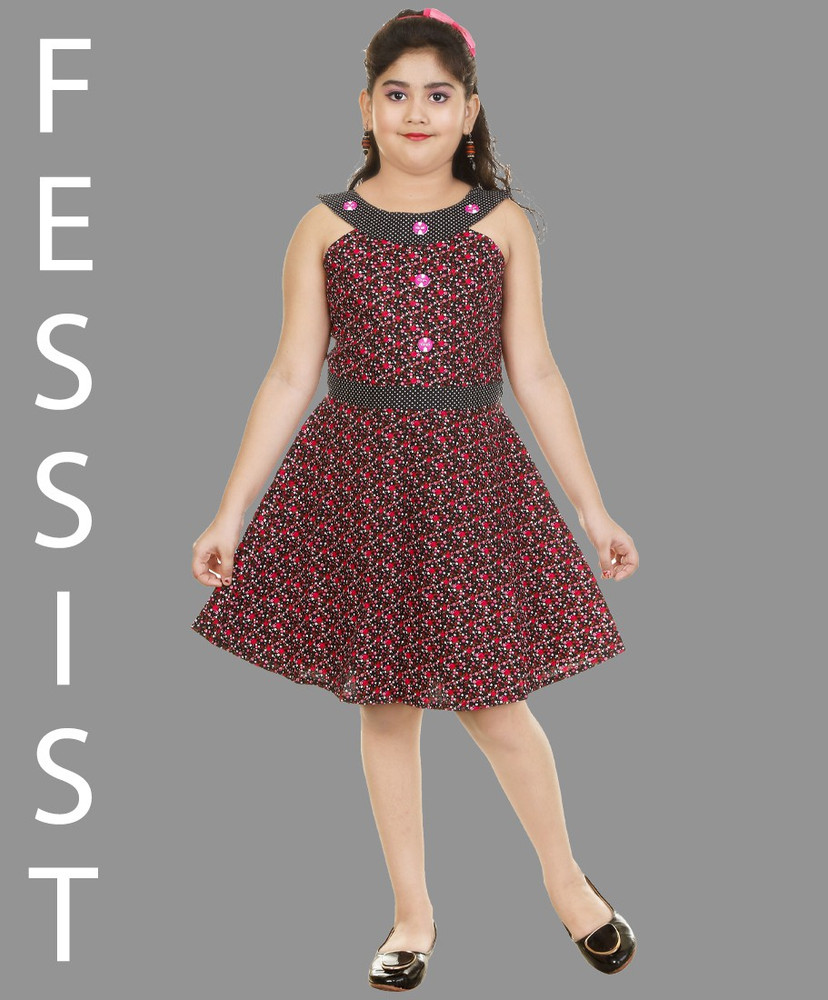 Fessist Indi Girls Midi Knee Length Casual Dress Price in India