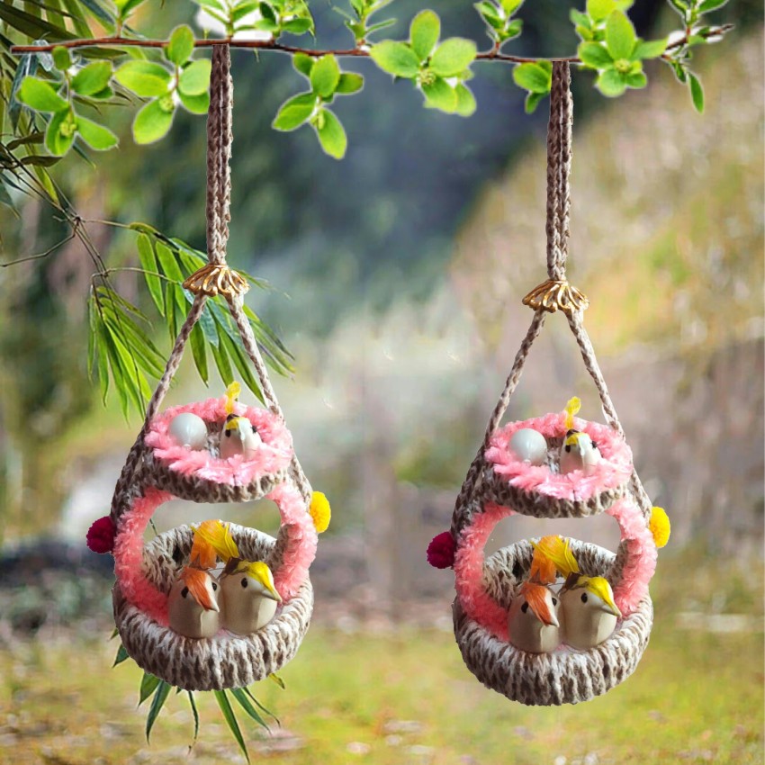 Dolity Handmade Vine Bird Nest House Home Nature Craft Sill Holiday  Decoration 10cm