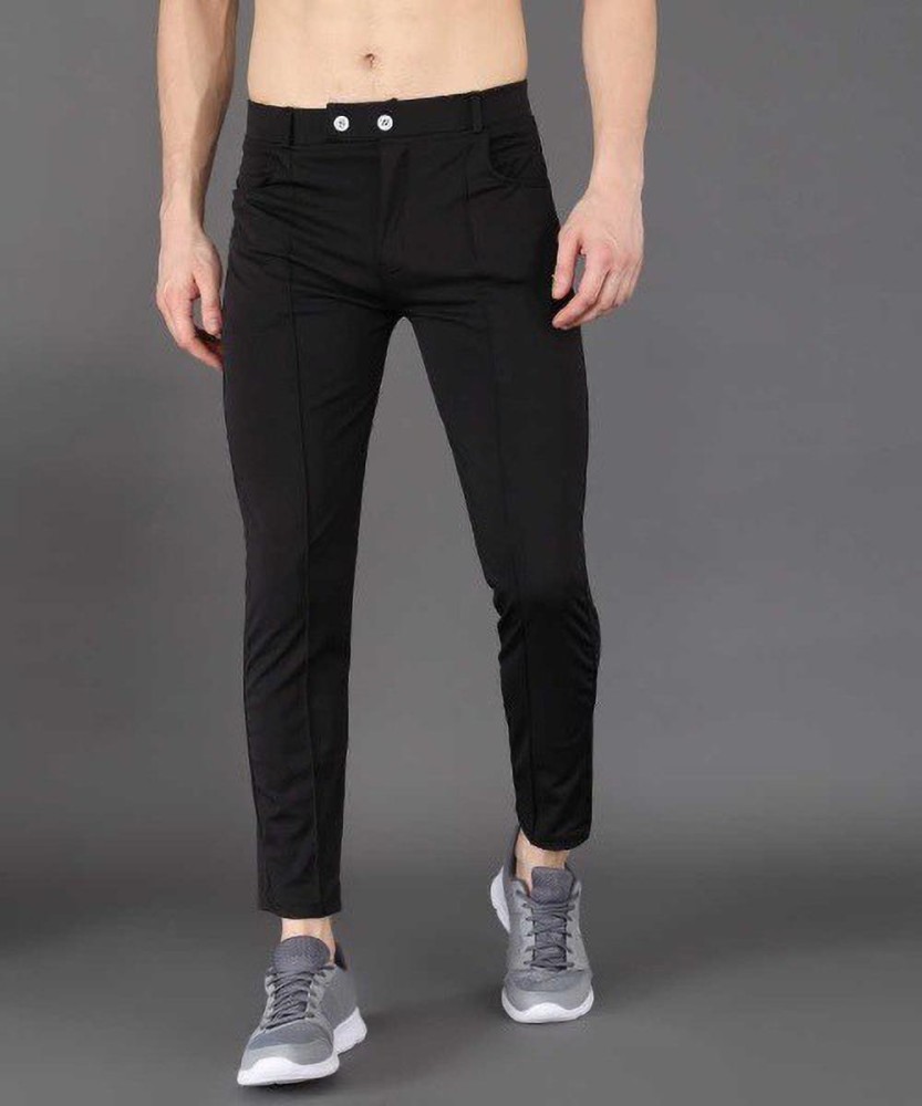 ynam Solid Men Black Track Pants - Buy ynam Solid Men Black Track Pants  Online at Best Prices in India