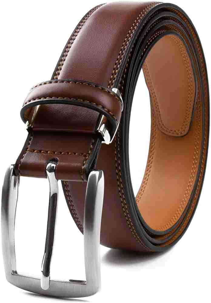 Antique Piece Men Brown Genuine Leather Belt Brown - Price in India