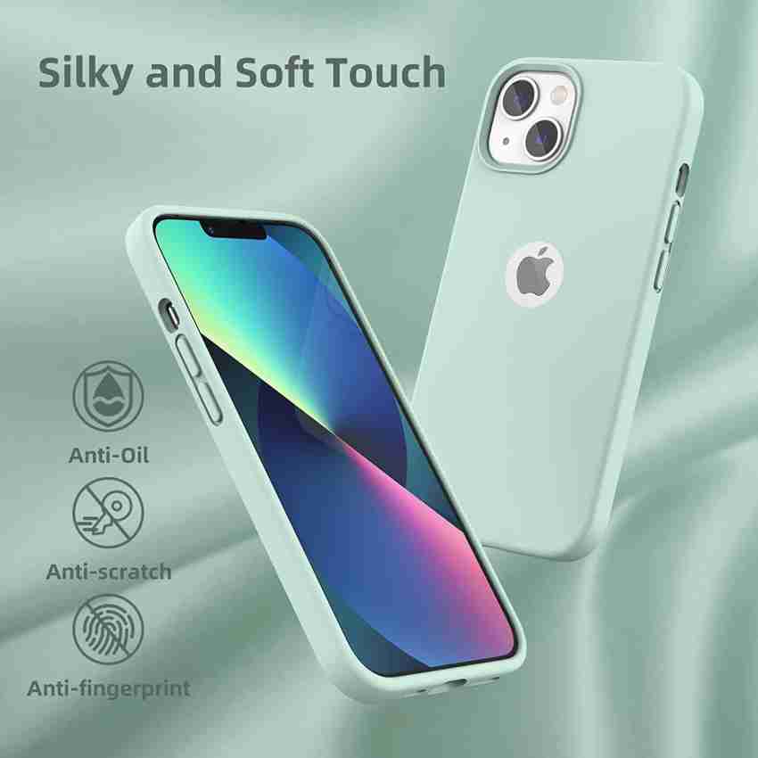 REALCASE Mobile Cover, Liquid Silicone Case Back Cover for Apple iPhone 12  | 12 Pro (S-Mint Green)
