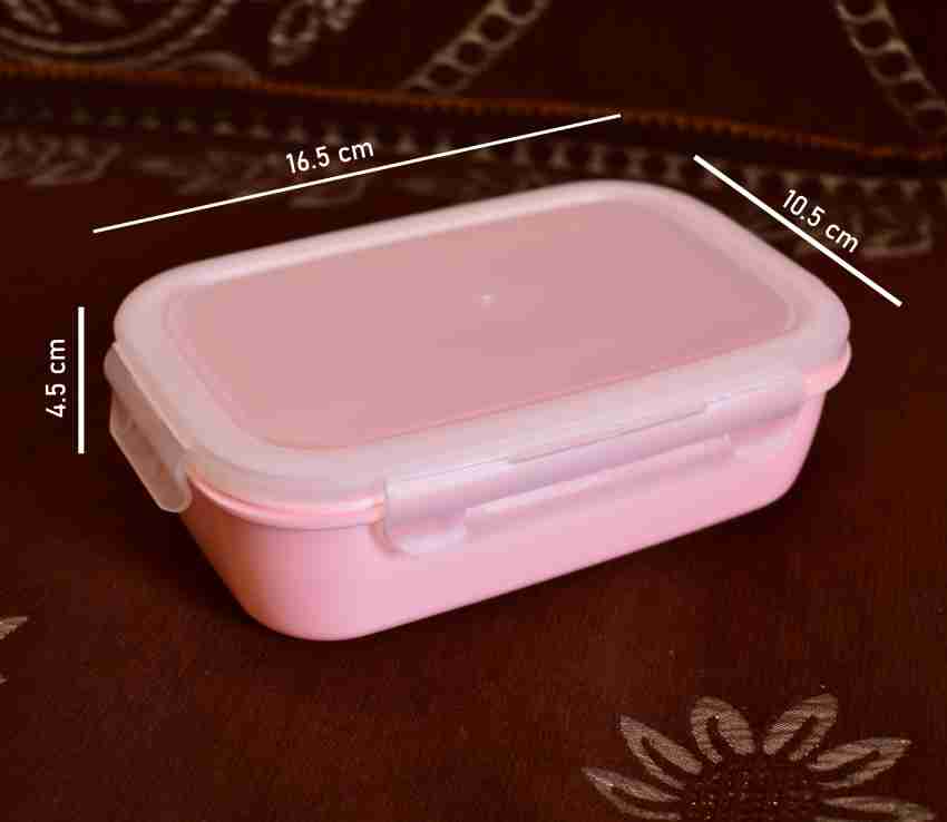Plain Plastic Lunch Box Loknath Brand (Set of 6) With 200ml Box
