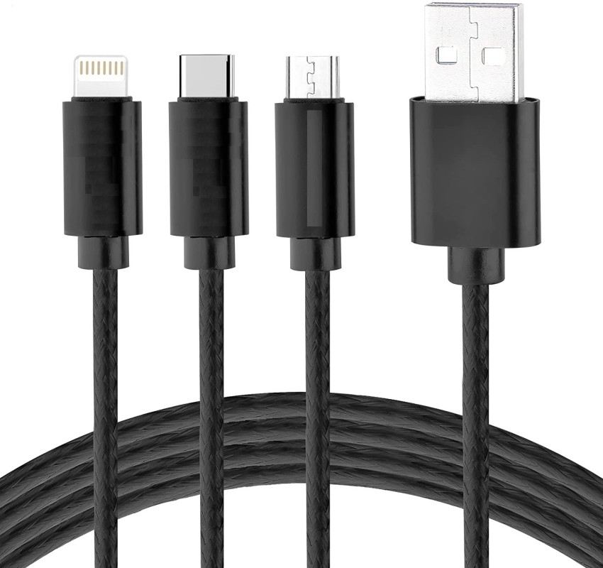 getcell USB Type C Cable 3.1 A 1.2 m Braided Wire 3 in1 Braided