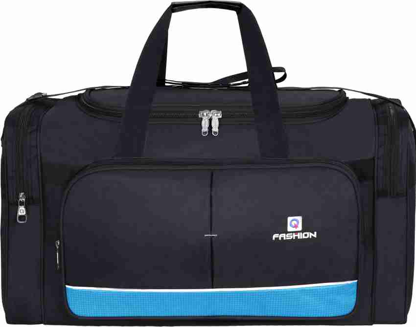 Q Fashion TRB226 Solid 72 CM Travel Luggage For Jumbo King Bag Duffel Without Wheels Black Blue Price in India Flipkart