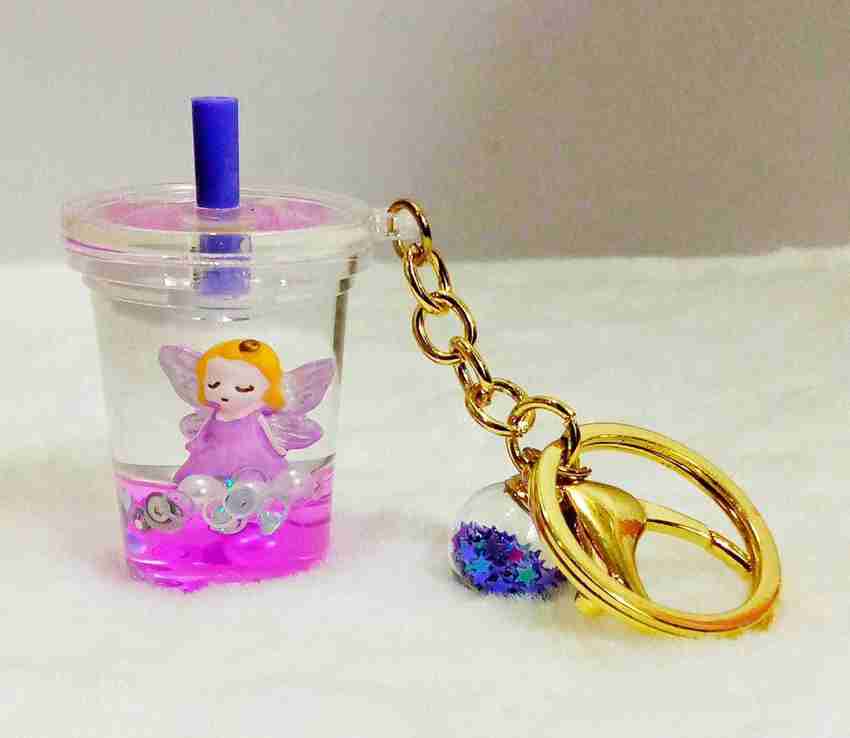 Style My Home Cute Quicksand Floating Liquid Keychain for Girls