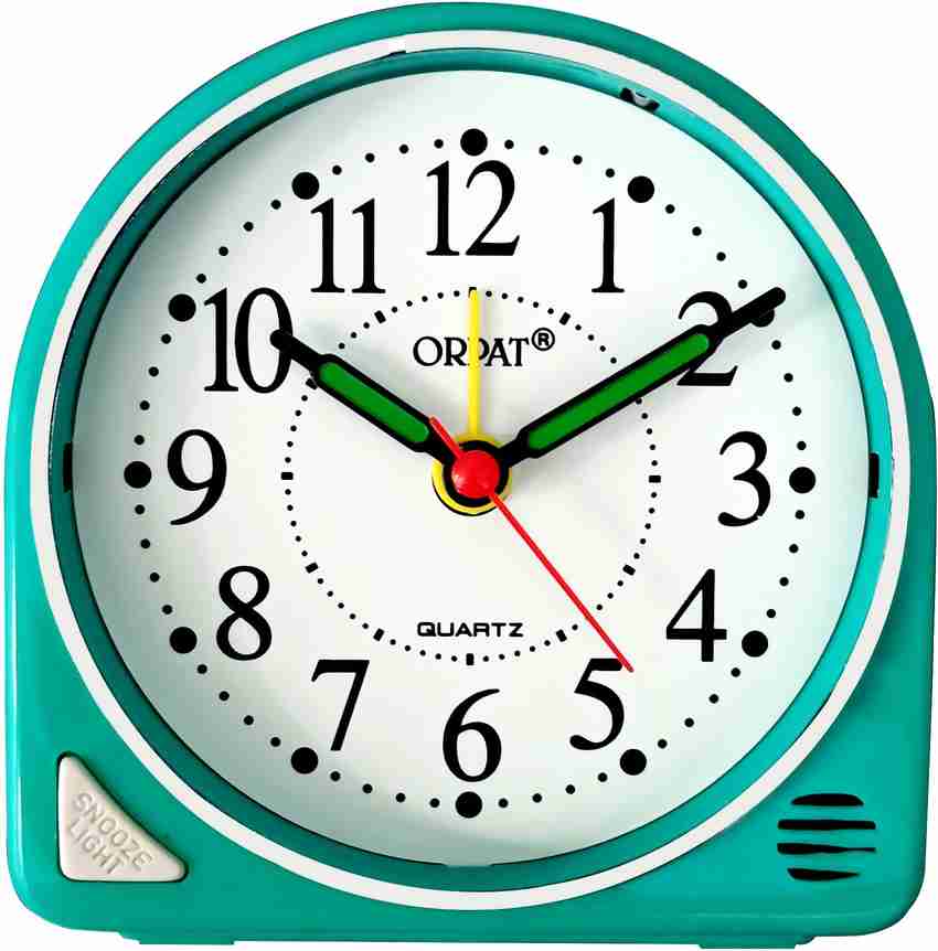 ORPAT Analog Green Table Alarm Clock Price in India Buy ORPAT Analog Green Table Alarm Clock online at Flipkart