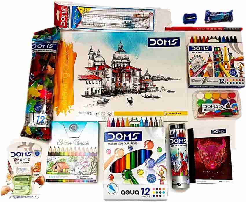 DOMS Water Colour & Utility Complete Painting Kit - Water  Colour tubes Art Set by Jeeteshi Enterprises