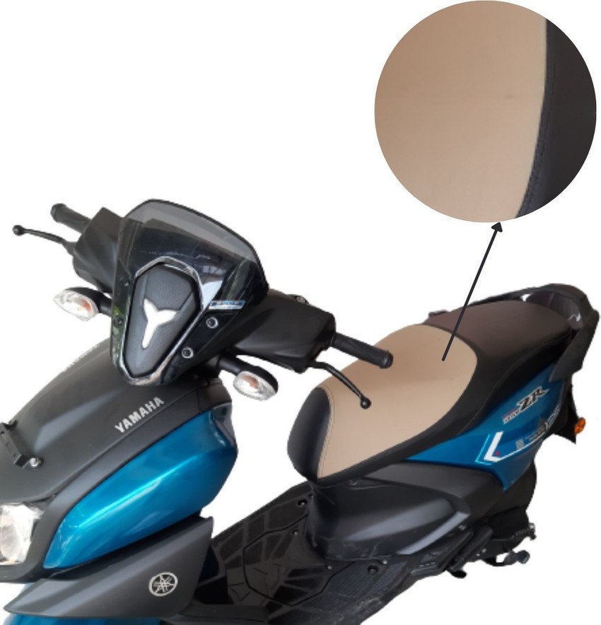 blackjackseats Premium Quality Design Seat Cover For Yamaha Ray ZR Beige Black Single Bike Seat Cover For Yamaha Ray ZR Price in India Buy blackjackseats Premium Quality Design Seat Cover