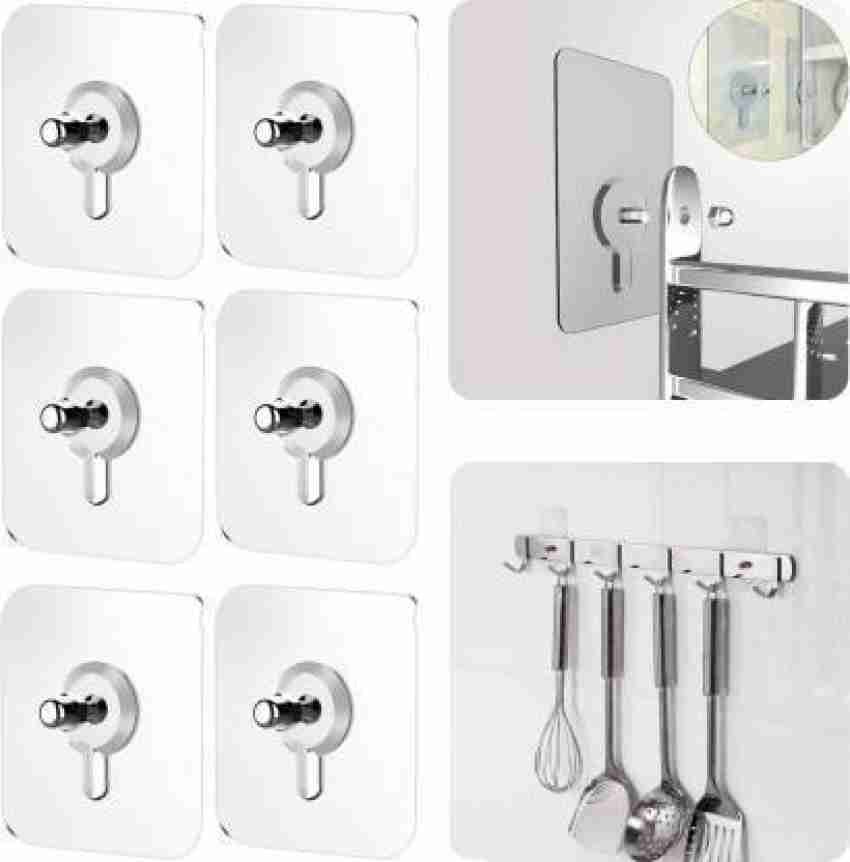 Wall Hooks For Hanging Strong - 6 Pcs Hooks For Wall Without Drilling- Wall  Hangings Hooks Adhesive /