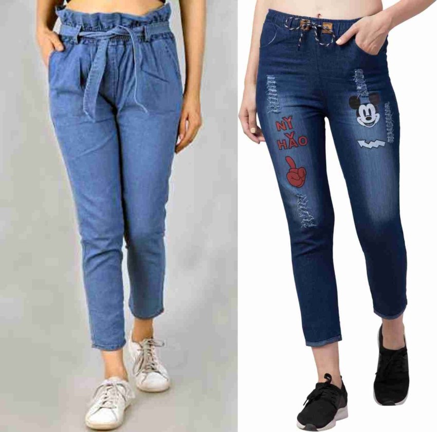 GORIYA Jogger Fit Women Blue Jeans - Buy GORIYA Jogger Fit Women Blue Jeans  Online at Best Prices in India