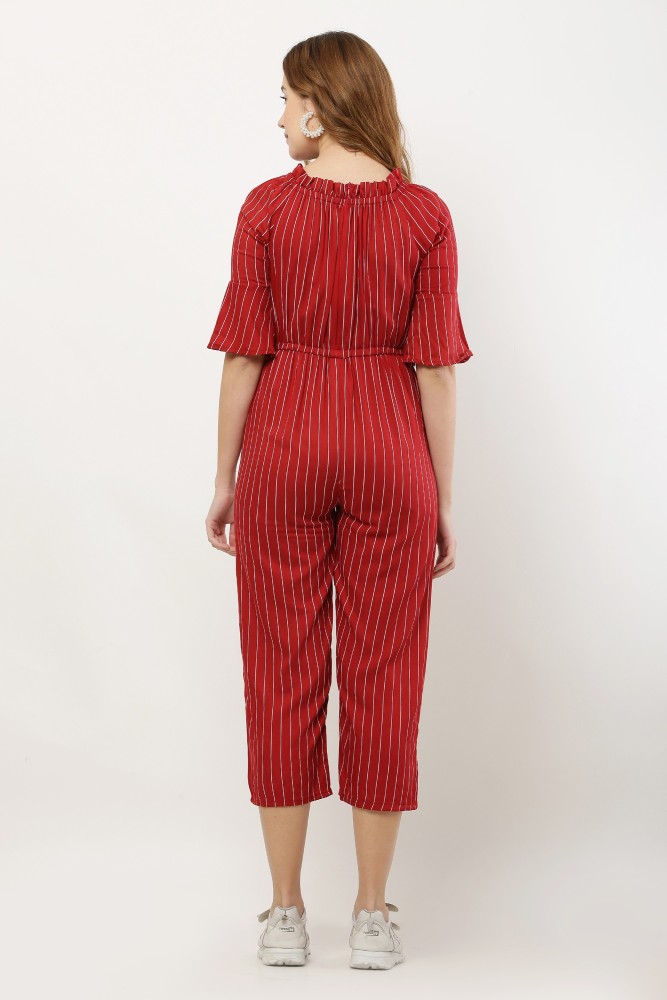 H and shop m striped jumpsuit