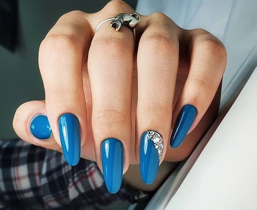 Blue Wedding Nails Designs Ideas 2024 For Your Inspiration