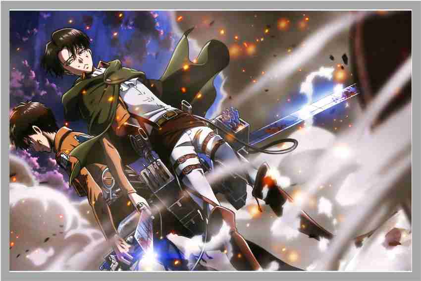 Shingeki No Kyojin Levi Eren Anime Poster – My Hot Posters